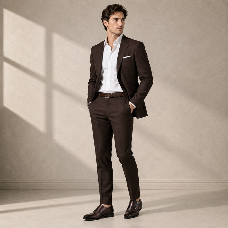 Orvian Classic Single Buckle Monk Strap Shoes