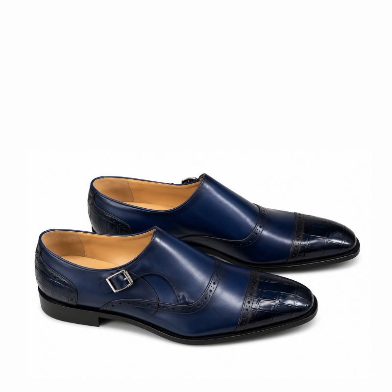 Orvian Classic Single Buckle Monk Strap Shoes