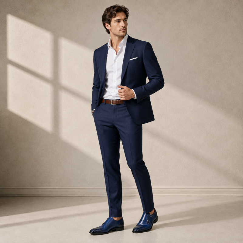 Orvian Classic Single Buckle Monk Strap Shoes