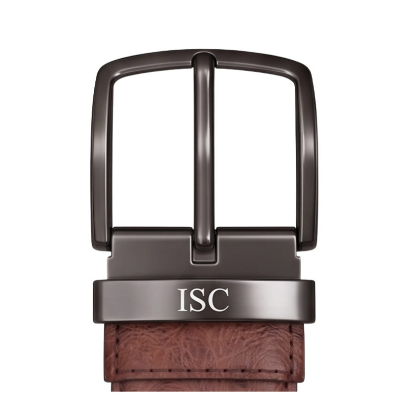 Ostrich-embossed Italian Leather Belt