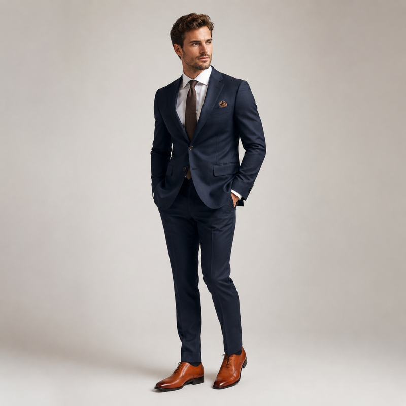 Oxford Lace up Shoes Suede Upper with Patina Design