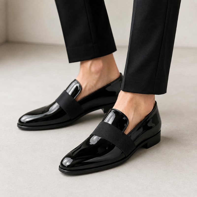 Patent Midnight Jet Leather Loafers