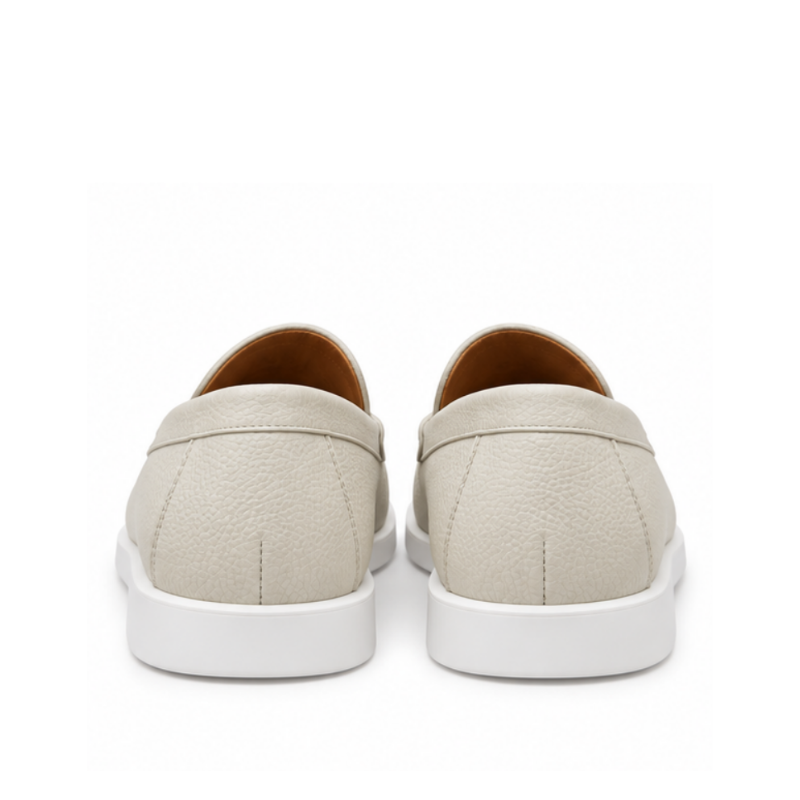 Pebbled Leather Penny Loafers