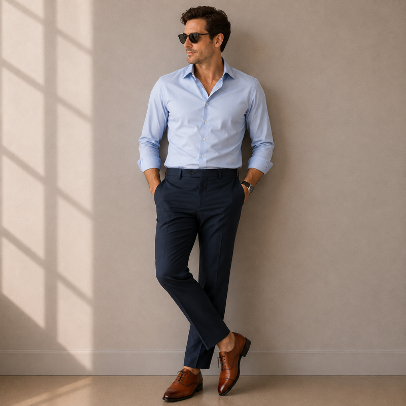 Classic Italian Pebbled Cap Toe Oxford Shoes