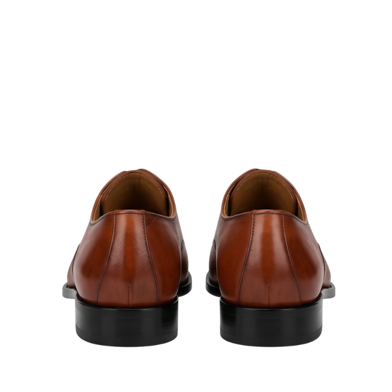 Classic Italian Pebbled Cap Toe Oxford Shoes