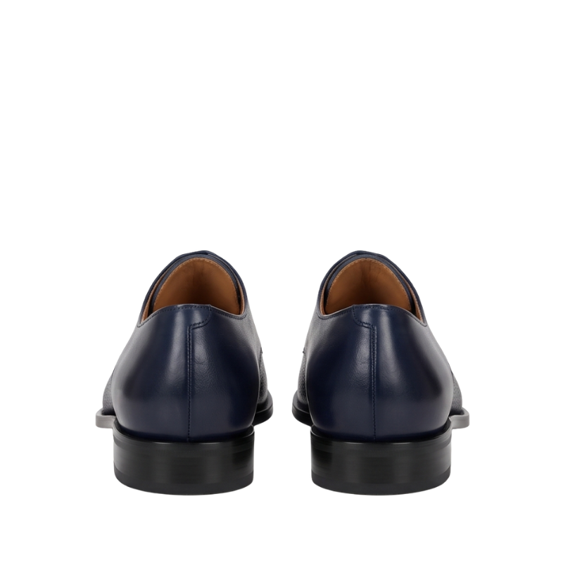 Classic Italian Pebbled Cap Toe Oxford Shoes