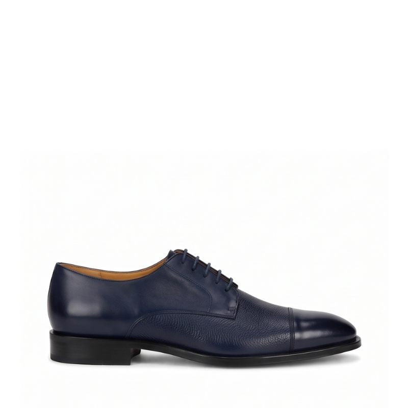 Classic Italian Pebbled Cap Toe Oxford Shoes