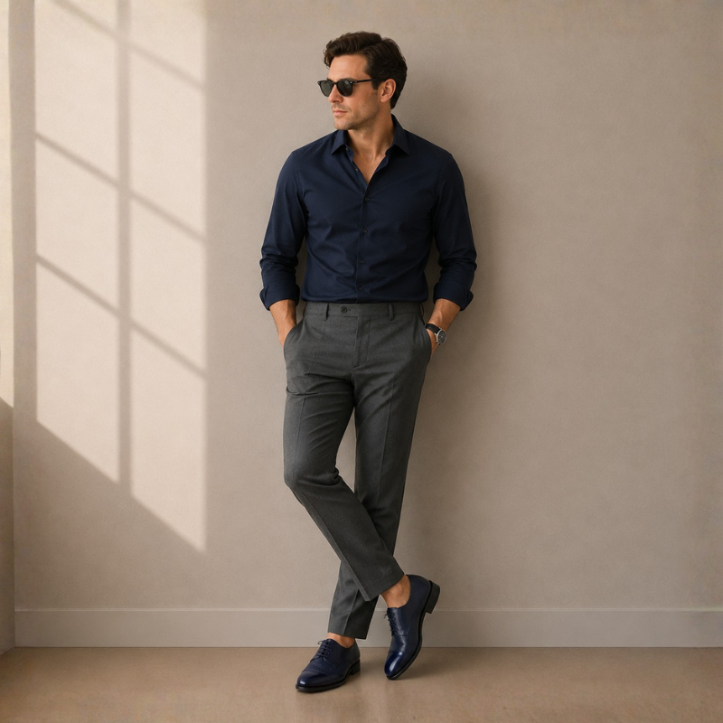 Classic Italian Pebbled Cap Toe Oxford Shoes