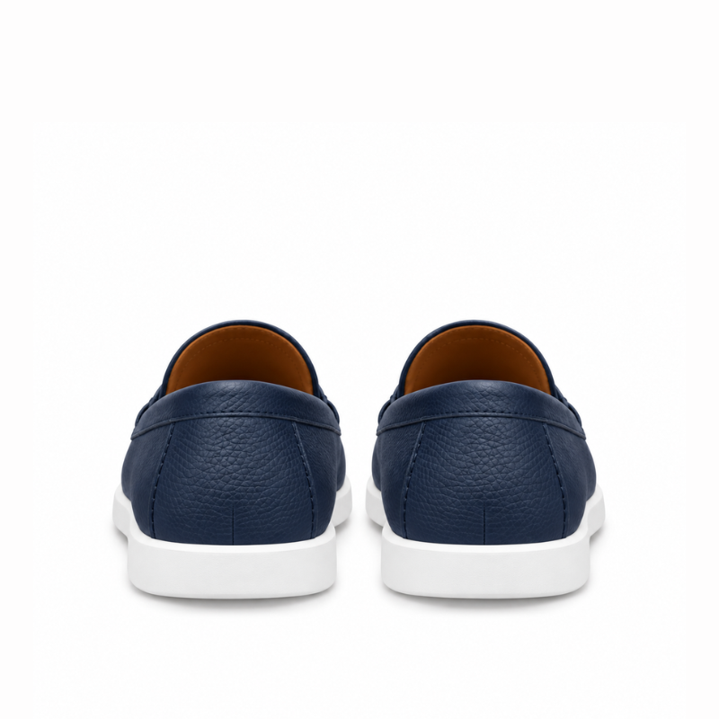Pebbled Leather Penny Loafers