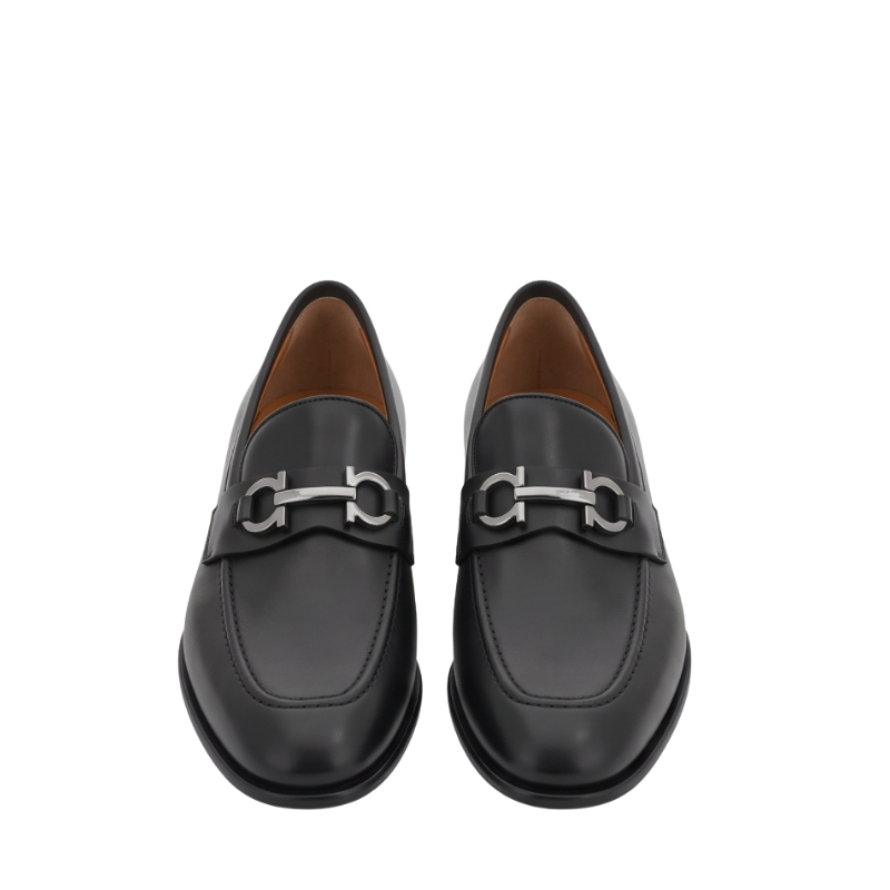 Penny Plaque Leather Loafers