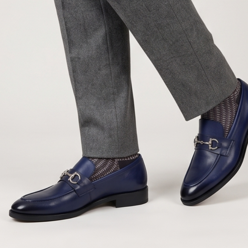 Penny Plaque Leather Loafers
