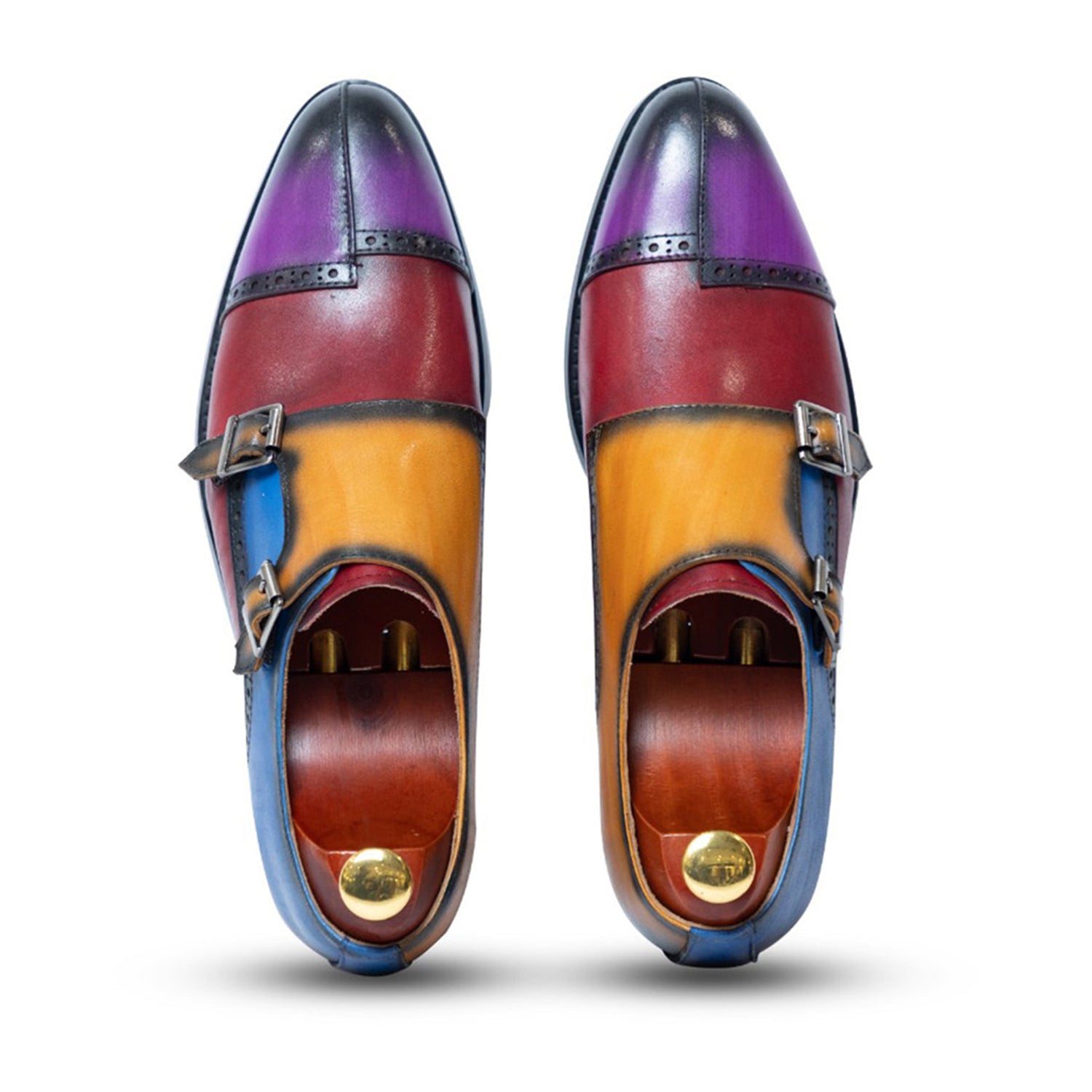 Casa Multi Color Monk Strap Shoe