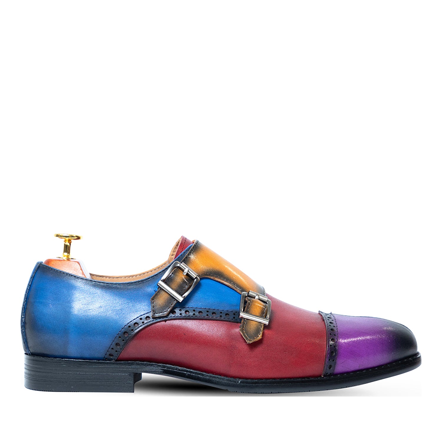 Casa Multi Color Monk Strap Shoe