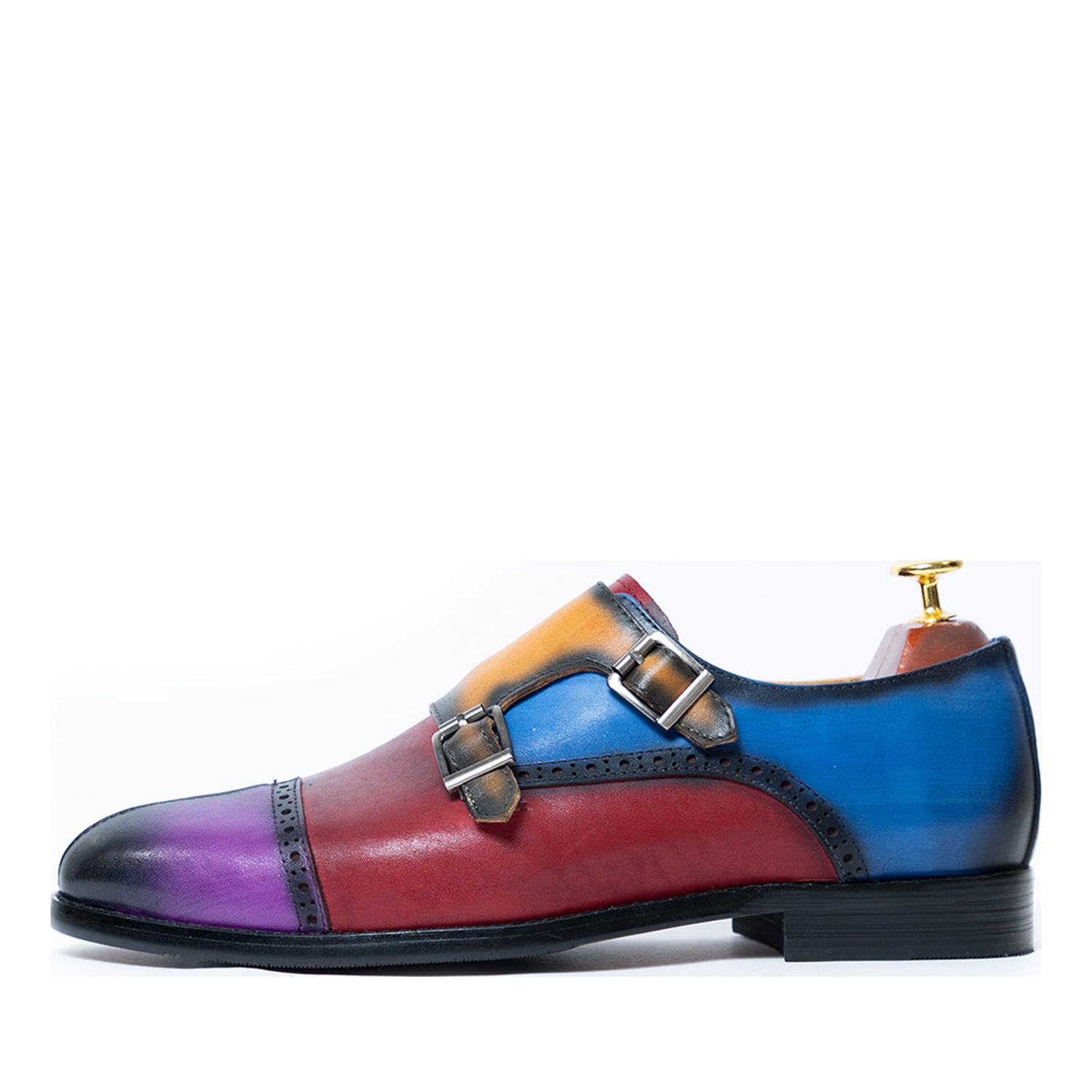 Casa Multi Color Monk Strap Shoe