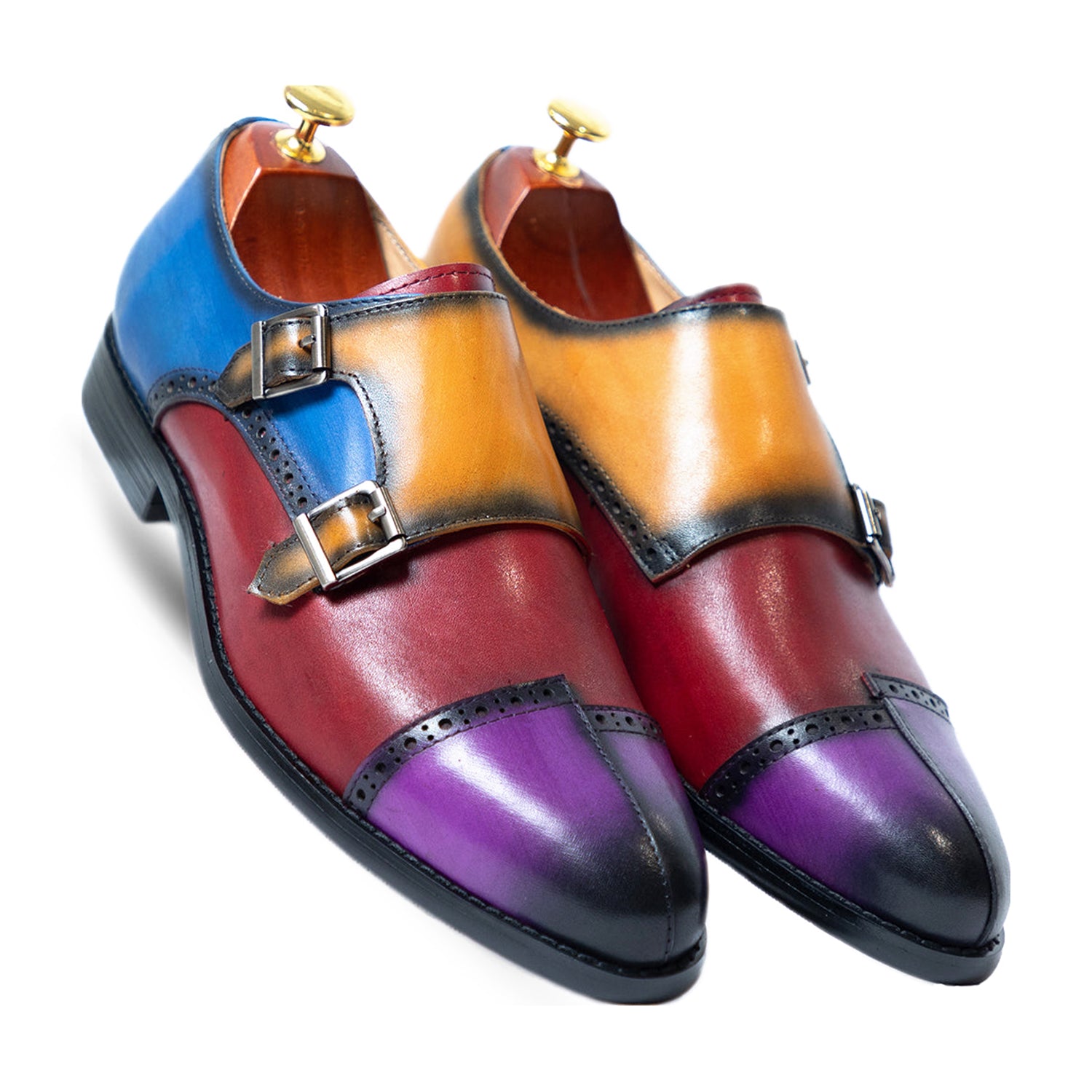 Casa Multi Color Monk Strap Shoe