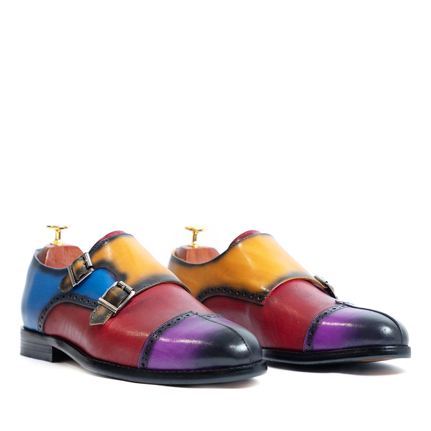 Casa Multi Color Monk Strap Shoe