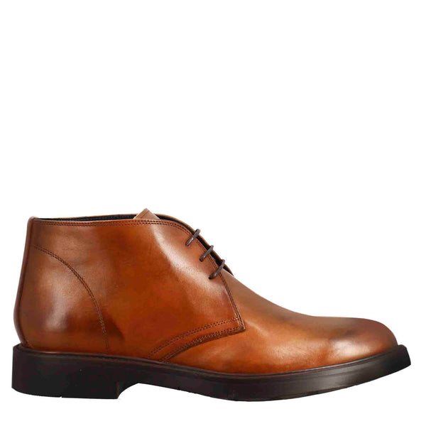 Smooth Leather Ankle Boots