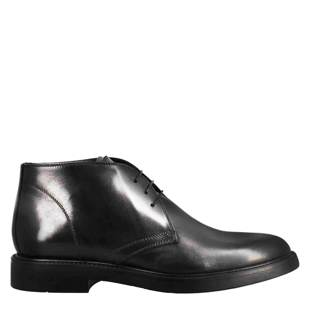 Smooth Leather Ankle Boots