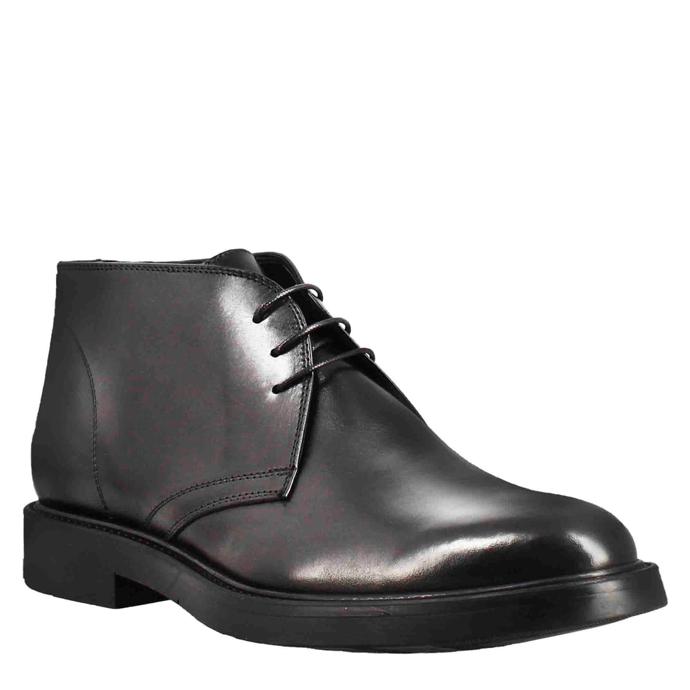 Smooth Leather Ankle Boots
