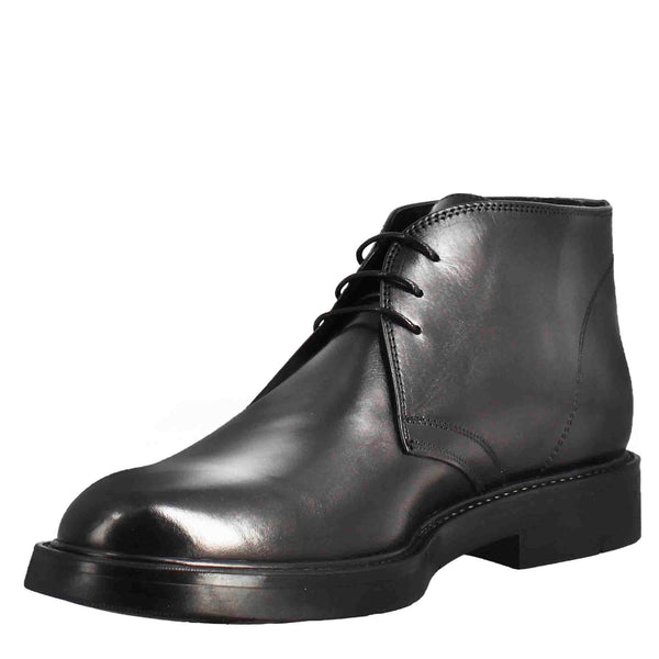 Smooth Leather Ankle Boots