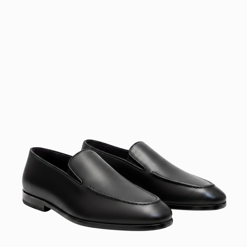 Polished Leather Italian Loafers For Daily Comfort