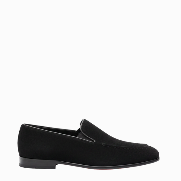 Men's Suede Italian Loafers For Daily Comfort - Black