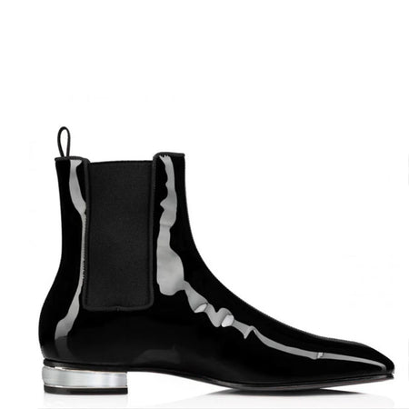 Polished Leather Italian Chelsea Boots for Men's