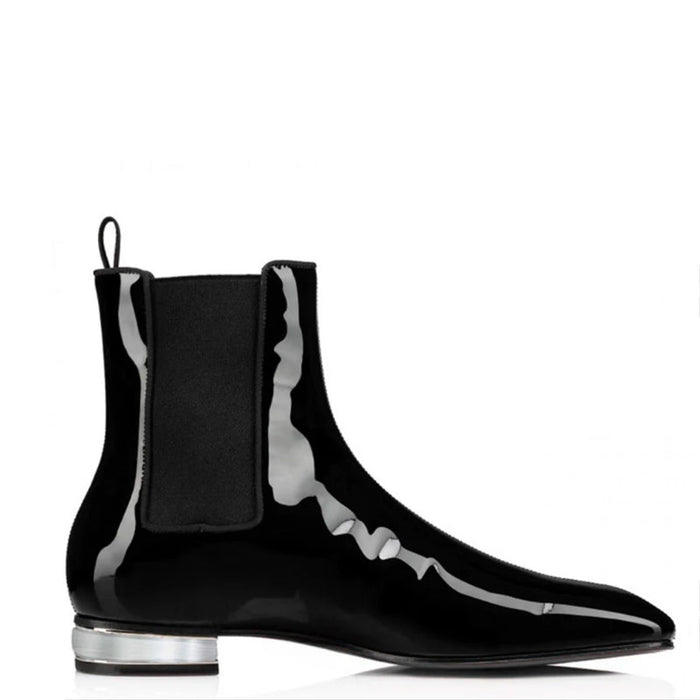Polished Leather Italian Chelsea Boots for Men's