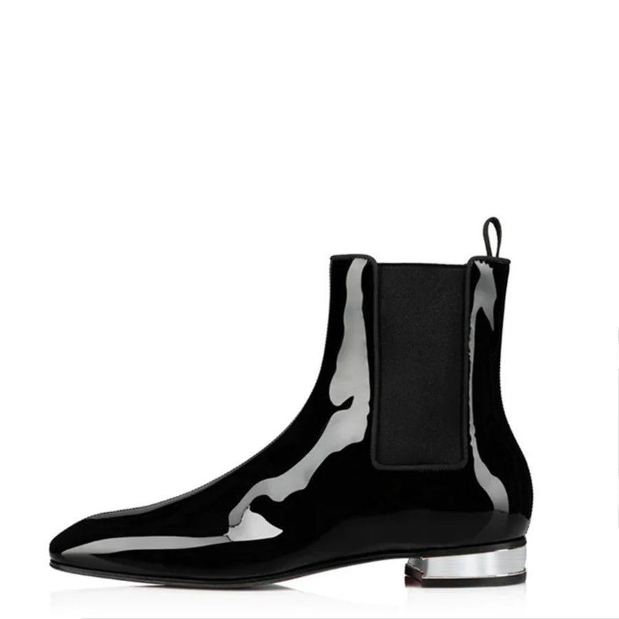 Polished Leather Italian Chelsea Boots for Men's