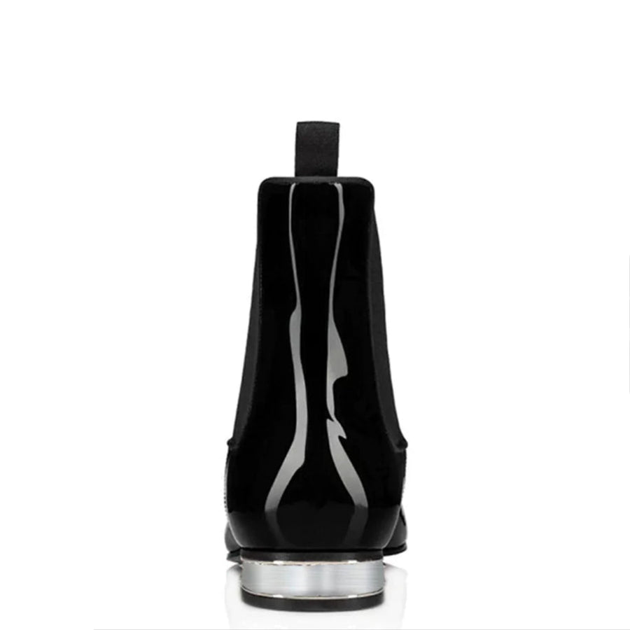 Polished Leather Italian Chelsea Boots for Men's