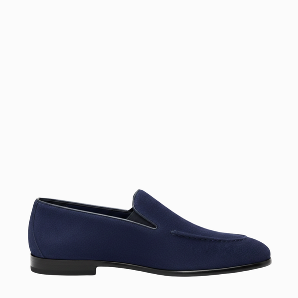 Men's Suede Italian Loafers For Daily Comfort - Blue