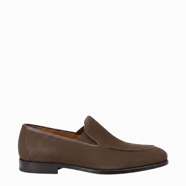 Men's Suede Italian Loafers For Daily Comfort - Brown