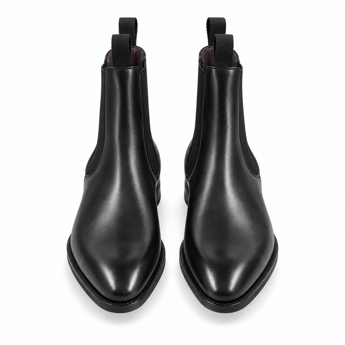 Midnight Classic Chelsea Leather Boots — front
