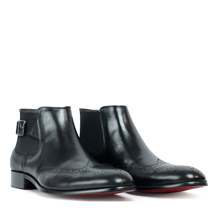 Porto Rice Chelsea Black Chukka Boots