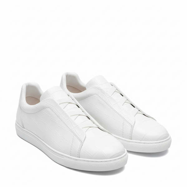Premium Croc Embossed Luxe Sneakers