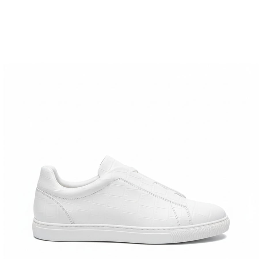 Premium Croc-Embossed Luxe Sneakers