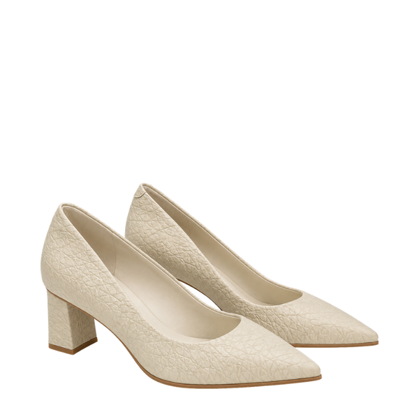 Premium Elegant Textured Block Pump Heels