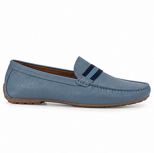 Premium Handmade Leather Moccasins Formal Loafer - Blue