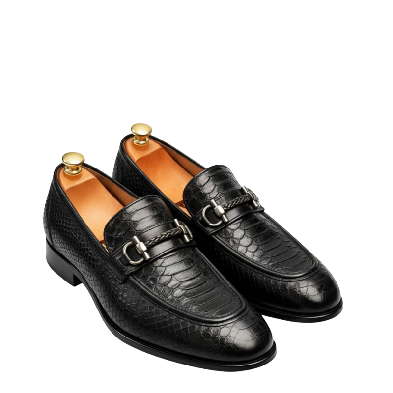 Premium Italian Croc Horsebit Loafers