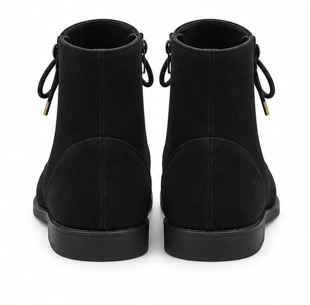 Ravenna Midnight Suede Cap-Toe Boots