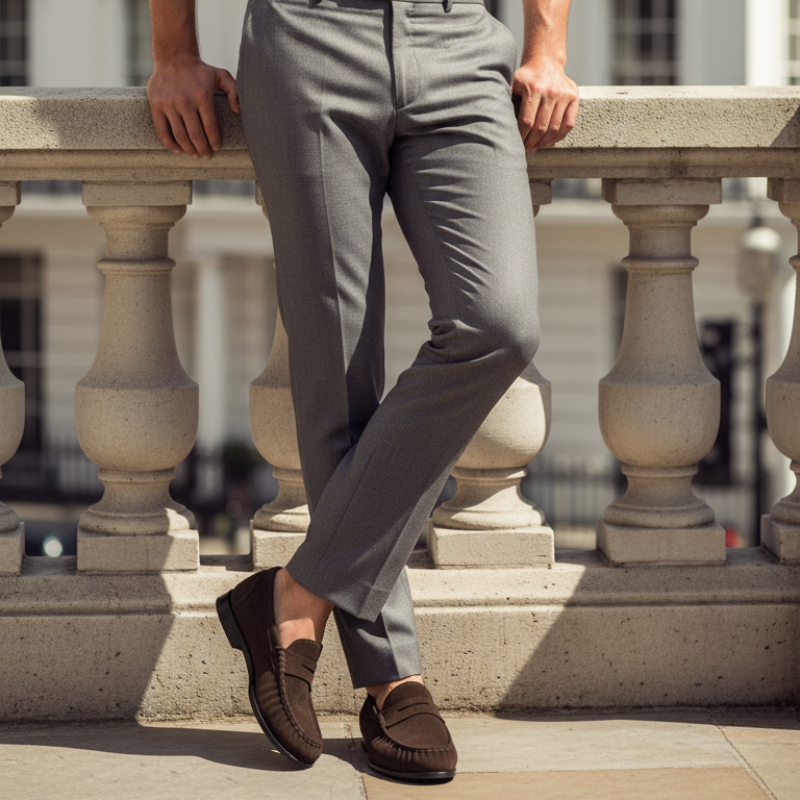 Refined Comfort Rounded Toe Suede Loafers