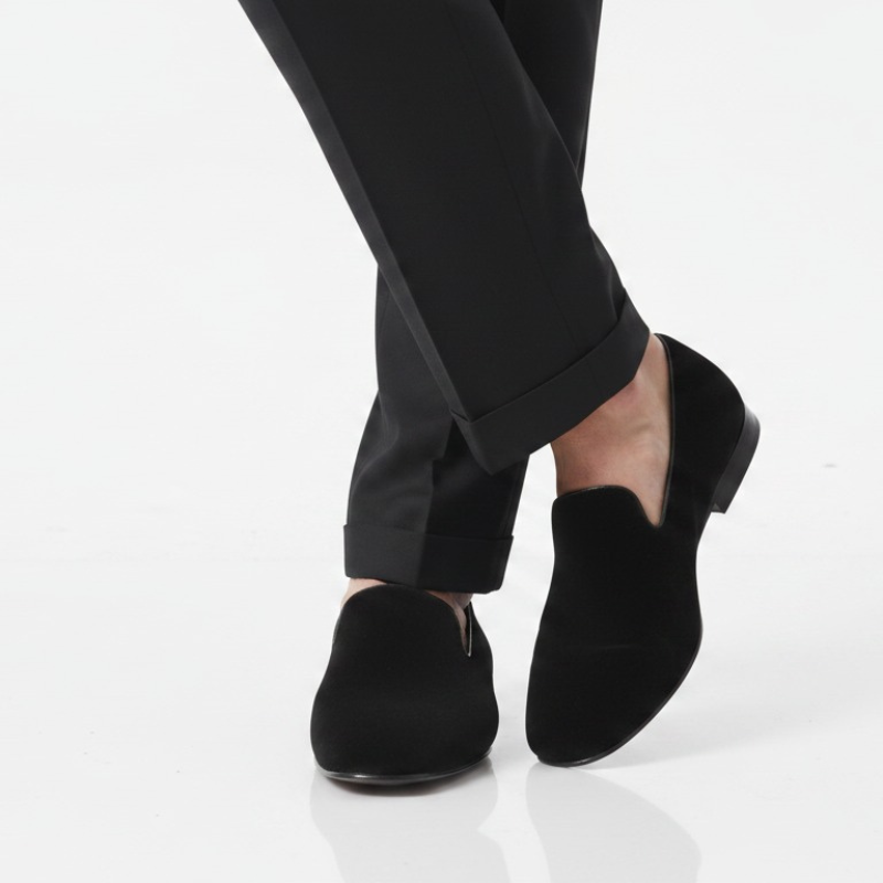 Refined Comfort Velvet Loafers Signature Statement