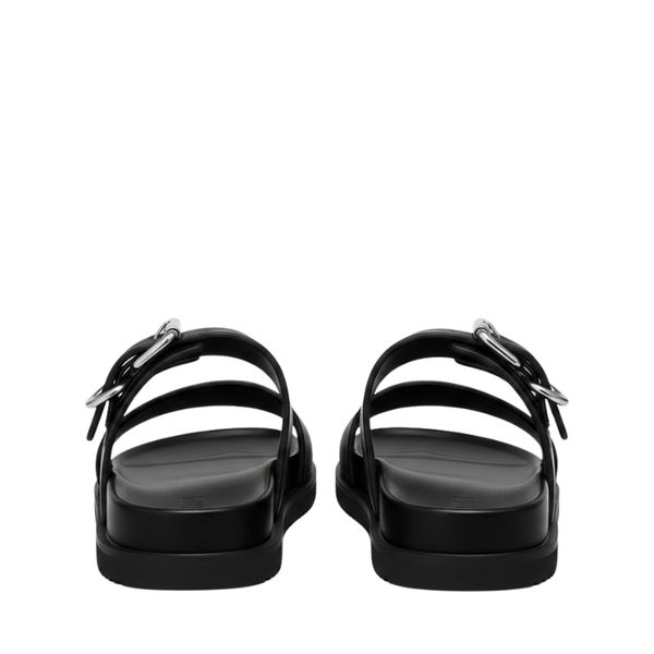 Refined Statement Flat Sole Buckle Detail Sandals