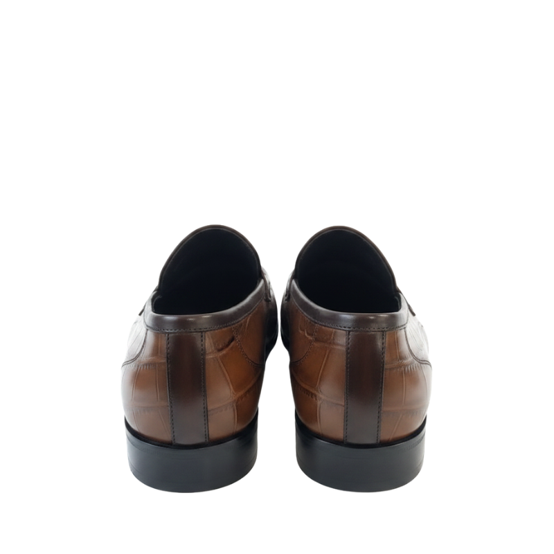 Regal Crocodile Texture Penny Loafer