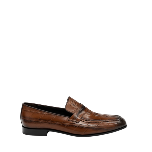 Regal Crocodile Texture Penny Loafer