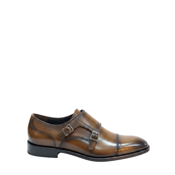 Regal Mocha Handcrafted Monk Strap Shoes