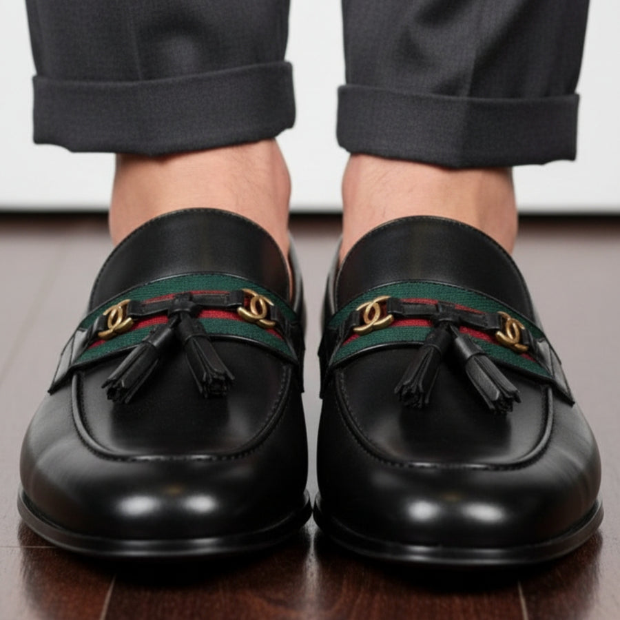 Regal Monaco Web Tassel Leather Loafers