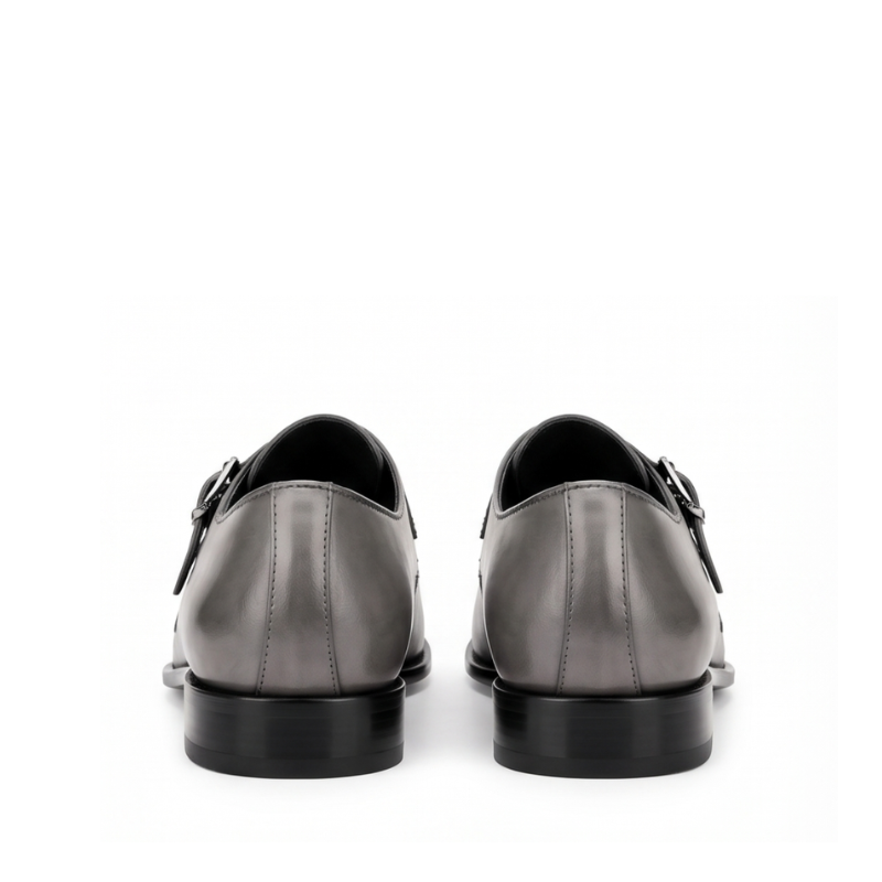 Regent Noir Double Monk Leather Shoes