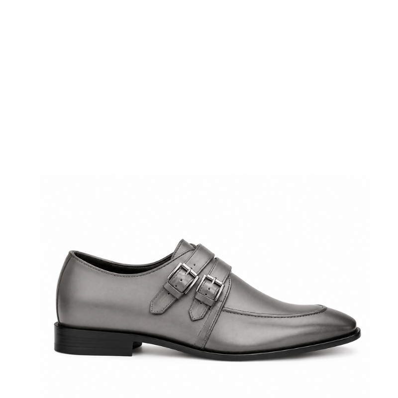 Regent Noir Double Monk Leather Shoes