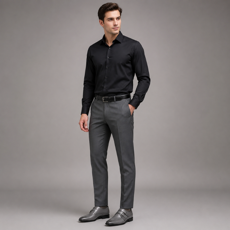 Regent Noir Double Monk Leather Shoes